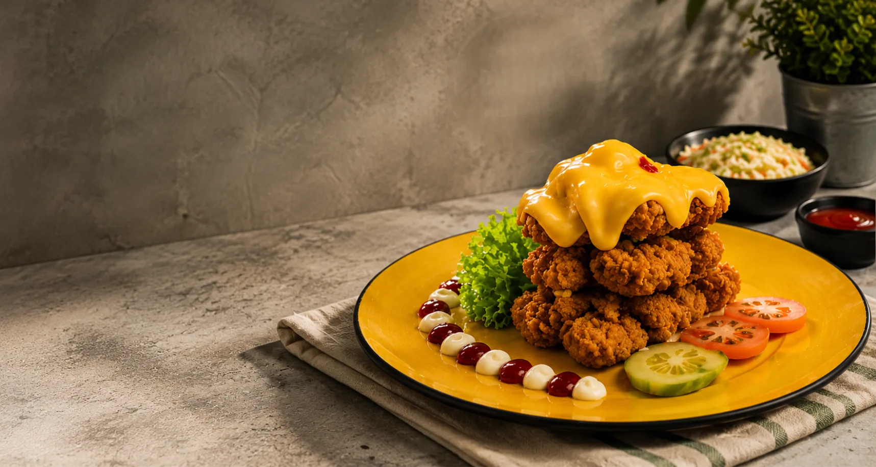 Chicken chop sos keju, pilihan keluarga Kafe Santai D'Sungai Derga